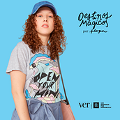 Remera Destinos Mágicos. Un proyecto de Ilustración tradicional y Dibujo digital de Flopa ☺ - 18.09.2022