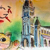 My project for course: Artistic Watercolor Sketching: Dare to Express Your Ideas. Een project van Traditionele illustratie,  Schetsen,  Creativiteit,  Tekening, Aquarelschilderen y Sketchbook van NGUYEN SIMONE - 18.10.2022