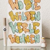 My project for course: Graffiti-Inspired Lettering: Wo die wilden Kerle wohnen. T, pograph, Calligraph, Lettering, T, pograph, Design, H, and Lettering project by Sebastian Rühl - 10.21.2022