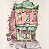 My project for course: Expressive Architectural Sketching with Colored Markers. Sketching, Drawing, Architectural Illustration, Sketchbook & Ink Illustration project by Andre Victor Geuer Castel - 10.20.2022
