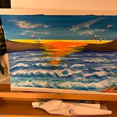 Mein Abschlussprojekt für  Landschaftsmalerei mit Acryl. Un projet de Illustration traditionnelle, Peinture, Peinture acr , et lique de helena_376846 - 21.10.2022