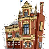 My project for course: Expressive Architectural Sketching with Colored Markers l. Sketching, Drawing, Architectural Illustration, Sketchbook & Ink Illustration project by Kim Lowe - 10.18.2022