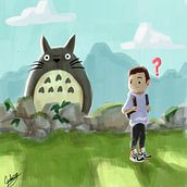 Principios de iluminación para pintura digital: Quien anda ahí? / Who's there?. Traditional illustration, Digital Illustration, and Digital Painting project by Gabriel Ramirez Giraldo - 10.22.2022