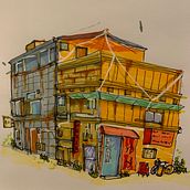 My project for course: Expressive Architectural Sketching with Colored Markers. Sketching, Drawing, Architectural Illustration, Sketchbook & Ink Illustration project by Alex Hayward - 10.15.2022