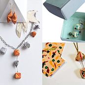Mijn project van de cursus: Creëer papieren sieraden met origami-technieken. Un progetto di Design di accessori, Artigianato, Design di gioielli, Papercraft, Fashion design e DIY di Carla Snippe - 22.10.2022