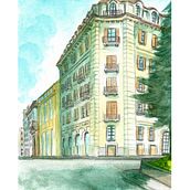 Il mio progetto del corso: Disegno architettonico con acquerello e inchiostro. Sketching, Drawing, Watercolor Painting, Architectural Illustration, Sketchbook & Ink Illustration project by Valentina - 10.23.2022