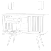 Modelado 3D - RADIOLA ABUELO. 3D Modeling, 3D, and 3D Design project by María Cecilia Martínez Martínez - 10.23.2022