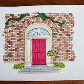 Colorful Dublin door. Traditional illustration project by Laura Wilson - 10.23.2022