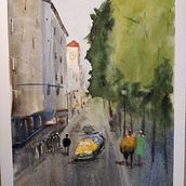 Mi proyecto del curso: Paisajes urbanos en acuarela. Fine Arts, Watercolor Painting, and Architectural Illustration project by Marta del Saz-Orozco - 10.23.2022