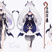 My Original Character Eris. Traditional illustration project by Yaya Chan - 10.23.2022