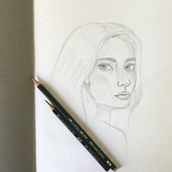 Ritratto ragazza 3/4 . Traditional illustration project by Viola Graziosi - 10.24.2022