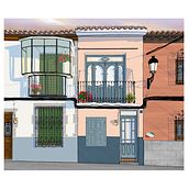 Atardecer en un lugar de La Mancha.... Un proyecto de Ilustración tradicional y Arquitectura de luismarkoff - 24.10.2022