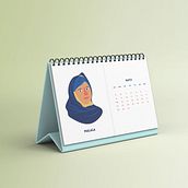 Calendario Mujeres Influyentes. Un proyecto de Diseño, Ilustración tradicional y Diseño gráfico de eluguina - 24.11.2022
