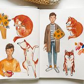 My project for course: Character Creation from Observational Drawings. Projekt z dziedziny Trad, c, jna ilustracja, Projektowanie postaci,  R, sunek i Sketchbook użytkownika Irina Vaneeva - 30.11.2022
