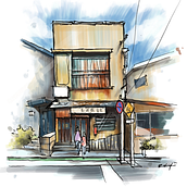 My project for course: Expressive Architectural Sketching with Colored Markers . % mrbjaydubya tarafından hazırlanan Eskiz çizimi, Çizim, Mimari İllüstrasyon, Eskiz defteri, Ve Mürekkep İllüstrasyonu projesi - 10.24.2022