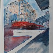 Mon projet du cours : Dessin architectural à l’aquarelle et à l’encre. Sketching, Drawing, Watercolor Painting, Architectural Illustration, Sketchbook & Ink Illustration project by Pasquale Noizet - 10.24.2022