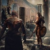 EL COMBATE FINAL. Un proyecto alternativo del curso "Adobe Photoshop para Matte Painting" de David Vega. Matte Painting, and Concept Art project by JUAN ANTONIO MARTINEZ MONTIEL - 10.24.2022
