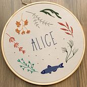 Quadro bastidor Bordado | Aliche | Preenchimento corrente . Embroider, Arts, and Crafts project by Alessandra Araújo - 06.05.2022