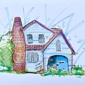 Mi proyecto del curso: Dibujo arquitectónico expresivo con marcadores de colores. Sketching, Drawing, Architectural Illustration, Sketchbook & Ink Illustration project by Camila Fernanda Godoy Valdés - 10.22.2022