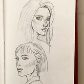 My project for course: Portrait Sketchbooking: Explore the Human Face. Projekt z dziedziny Sketching,  R, sunek, Portret,  R, sunek art, st, czn i Sketchbook użytkownika michaela_karafa - 25.10.2022