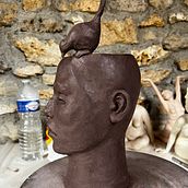 Mon projet du cours : Initiation à la sculpture figurative en argile. Fine Arts, and Sculpture project by famillefievetcutuli - 10.21.2022