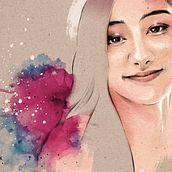 My project for course: Illustrated Portraits with Procreate. Un progetto di Illustrazione tradizionale, Illustrazione vettoriale, Illustrazione digitale e Disegno di ritratti di klo412 - 25.10.2022