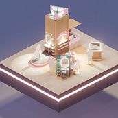 stand pyt colombia expobelleza. Furniture Design, Making, 3D, Industrial Design, Lighting Design, Product Design, and 3D Animation project by Julian Ramirez Osorio - 10.24.2022