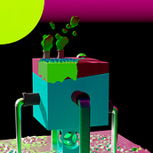 Toxic Low Poly. Design, Traditional illustration, Photograph, 3D, Animation, Character Design, Fine Arts, Game Design, and Graphic Design project by Raúl García Paredes - 10.25.2022
