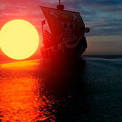 One Piece scene (Going Merry). Design, Motion Graphics, 3D, Character Design, Fine Arts, Game Design, Graphic Design, and Multimedia project by Raúl García Paredes - 10.25.2022