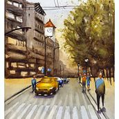 My project for course: Urban Landscapes in Watercolor. Een project van  Beeldende kunst, Aquarelschilderen y  Architecturale illustratie van koutna.marianna - 26.10.2022
