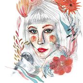 Meu projeto do curso: Retrato ilustrado em aquarela. Traditional illustration, Fine Arts, Painting, Drawing, Watercolor Painting, Portrait Drawing, and Artistic Drawing project by Chelli Muller - 10.23.2022