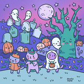 My Halloween Kawaii World. Character Design, Digital Illustration, Manga, and Traditional illustration project by Stana - 10.27.2022