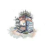 My project for course: Expressive Architectural Sketching with Colored Markers. Esboçado, Desenho, Ilustração arquitetônica, Sketchbook e Ilustração com tinta projeto de sophieheck1 - 27.10.2022