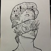 Mi proyecto del curso: Diseño de tatuajes Blackwork. Un progetto di Illustrazione tradizionale, Illustrazione digitale e Design di tatuaggi di Javier Andrés Hernández Herrera - 27.10.2022