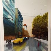 Mi proyecto del curso: Paisajes urbanos en acuarela Ein Projekt aus dem Bereich Bildende Künste, Aquarellmalerei und Architektonische Illustration von Fanny Gomez - 26.10.2022