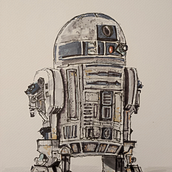 R2D2. Traditional illustration project by Claudio - 10.28.2022