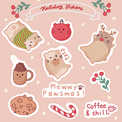 Stickers natalizi. Traditional illustration project by Giulia D'Onofrio - 10.28.2022