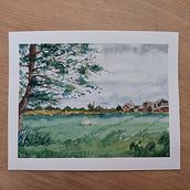 My project for course: Watercolor Landscapes: Experimental Tools and Techniques. Projekt z dziedziny  Sztuki piękne,  Malarstwo i Malowanie akwarelą użytkownika Maarja Sinijärv - 29.10.2022