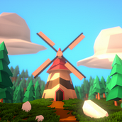 Meu projeto do curso: Modelagem de cenários low poly para vídeo games. Un proyecto de 3D y Modelado 3D de Lilian Sadala - 28.10.2022