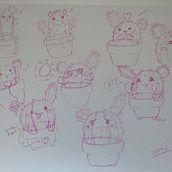 My project for course: Kawaii Illustration: Create Charming Characters. Un proyecto de Ilustración tradicional, Diseño de personajes, Manga, Bocetado y Dibujo de Catie C. - 14.09.2022