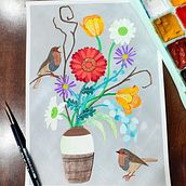 My project for course: Floral Illustration with Gouache Paint. Ilustração digital, Ilustração botânica, e Pintura guache projeto de Hayley Thea Ittmann - 30.10.2022