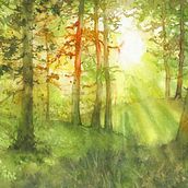 Mon projet du cours : Paysages oniriques à l'aquarelle : capturez la lumière. Un proyecto de Pintura y Pintura a la acuarela de mlgribouille - 30.10.2022