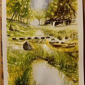 My project for course: Natural Landscapes in Watercolor. Fine Arts, Painting, and Watercolor Painting project by Kevin Walsh - 10.24.2022