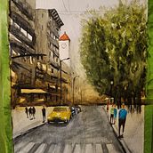 My project for course: Urban Landscapes in Watercolor. Fine Arts, Watercolor Painting, and Architectural Illustration project by Kevin Walsh - 09.10.2022