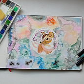 Mi proyecto del curso: Técnicas modernas de acuarela. Traditional illustration, Fine Arts, Painting, and Watercolor Painting project by Alexa Brito - 10.29.2022