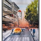 Mi proyecto del curso: Paisajes urbanos en acuarela por Fernando. Fine Arts, Watercolor Painting, and Architectural Illustration project by Fernando - 10.30.2022