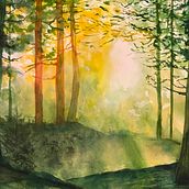 My project for course: Dreamy Watercolor Landscapes: Paint with Light. Projekt z dziedziny  Malarstwo i Malowanie akwarelą użytkownika Krisztina Szoke - 30.10.2022