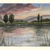 My project for course: Painting Atmospheric Landscapes with Gouache. Un progetto di Illustrazione tradizionale, Pittura e Pittura gouache di karolina1123 - 30.10.2022