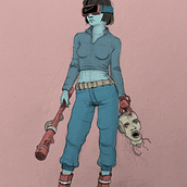 My project for course: Futuristic Character Illustration: From Concept to Creation. Un proyecto de Ilustración tradicional, Diseño de personajes, Dibujo, Ilustración digital e Ilustración con tinta de Daniel Hodgkinson - 28.10.2022