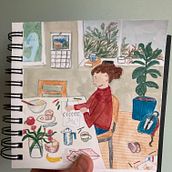 My project for course: Exploratory Sketchbook: Find Your Drawing Style Ein Projekt aus dem Bereich Traditionelle Illustration, Skizzenentwurf, Kreativität, Zeichnung, Sketchbook und Gouachemalerei von mariaheine - 31.10.2022